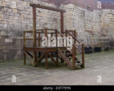Des jalles dans le domaine de l'ancienne prison au Musée du Château à York, Angleterre Banque D'Images