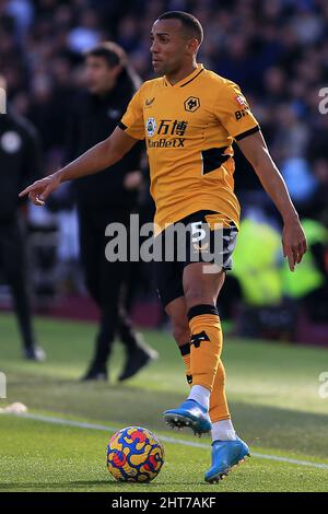 Marcal de Wolverhampton Wanderers en action pendant le match. Match de la Premier League, West Ham Utd / Wolverhampton Wanderers au stade de Londres, parc olympique Queen Elizabeth à Londres, le dimanche 27th février 2022. Cette image ne peut être utilisée qu'à des fins éditoriales. Utilisation éditoriale uniquement, licence requise pour une utilisation commerciale. Pas d'utilisation dans les Paris, les jeux ou les publications d'un seul club/ligue/joueur. photo de Steffan Bowen/Andrew Orchard sports photographie/Alamy Live news Banque D'Images