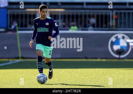 ROTTERDAM, PAYS-BAS - FÉVRIER 27 : Mauro Junior du PSV Eindhoven pendant le match néerlandais Eredivisie entre Sparta Rotterdam et le PSV au Sparta-Stadion Het Kasteel le 27 février 2022 à Rotterdam, pays-Bas (photo de Herman Dingler/Orange Pictures) Banque D'Images