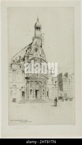 Saint Etienne du Mont, Paris, 1890. Banque D'Images