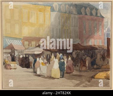 Une scène du marché français, peut-être Boulogne, 1829 ou 1832. Banque D'Images