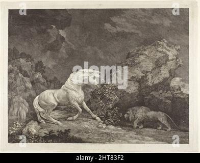 Un cheval effrayé par un lion, 1777. Banque D'Images