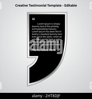 Modèles de témoignages créatifs - Illustration vectorielle modifiable Illustration de Vecteur