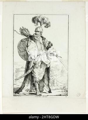 Chef des Spahis, assiette 2 de la Caravanne du Sultan &#xe0; la Mèque, 1748. Banque D'Images