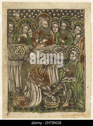 La Cène et le Christ lavant les pieds des Apôtres, 1460-65. Banque D'Images