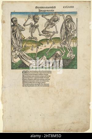 Image de la mort (Imago Mortis), de la chronique de Nuremberg, c. 1493. Banque D'Images