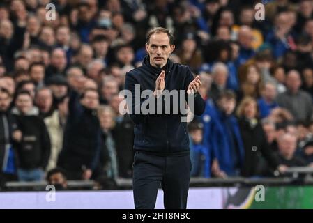 Londres, Royaume-Uni. 27th févr. 2022. Thomas Tuchel gérant de Chelsea pendant le match à Londres, Royaume-Uni, le 2/27/2022. (Photo de Craig Thomas/News Images/Sipa USA) crédit: SIPA USA/Alay Live News Banque D'Images