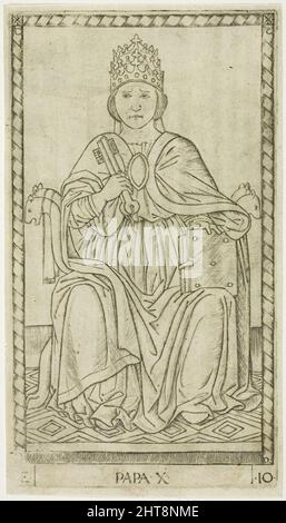 Le Pape, plaque dix des rangs et des conditions des hommes, c.1465. Banque D'Images