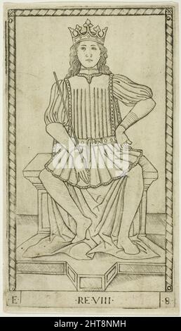 Le Roi, plaque huit des rangs et des conditions des hommes, c.1465. Banque D'Images