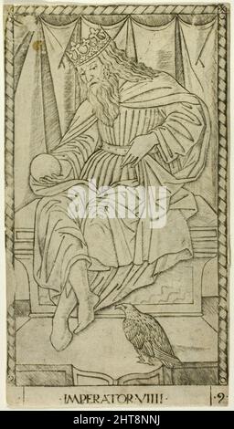 L'empereur, plaque neuf des rangs et des conditions des hommes, c.1465. Banque D'Images
