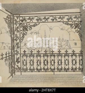 Balcon en fer, ch. 1936. Banque D'Images