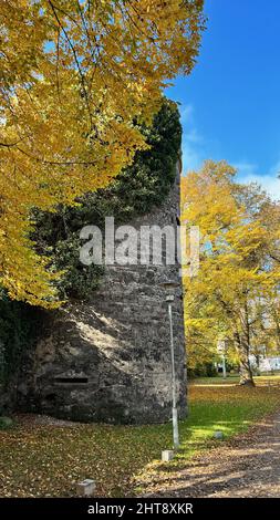 Belle vue sur un vieux bâtiment de Ravensburg, haute-Swabia, Allemagne Banque D'Images