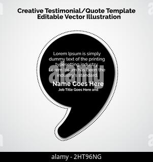 Modèles de témoignages créatifs - Illustration vectorielle modifiable Illustration de Vecteur