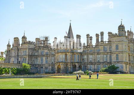 16e siècle Burghley House, Stamford, Lincolnshire, Angleterre, Royaume-Uni Banque D'Images