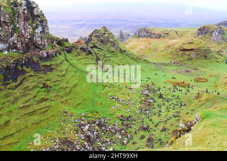 La Fairy Glen Isle de Skye Banque D'Images