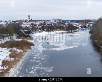 Vue aérienne du paysage urbain de celle, Allemagne Banque D'Images