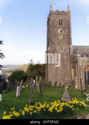 Église Saint-George, Dittisham, South Devon. ROYAUME-UNI Banque D'Images