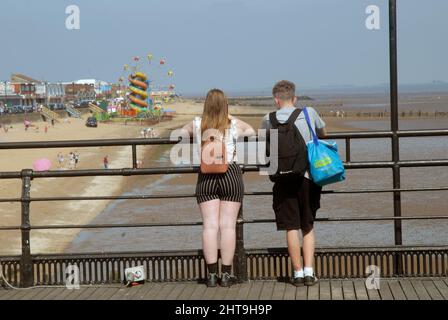 Promenade, Cleethorpes, Royaume-Uni. Banque D'Images
