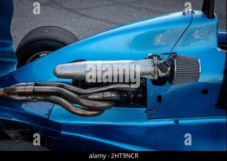 Photo de détail du moteur de Formule Renault dans le Rally Hill Climb, Espagne Banque D'Images