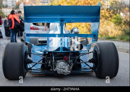 Photo de détail du moteur de Formule Renault dans le Rally Hill Climb, Espagne Banque D'Images