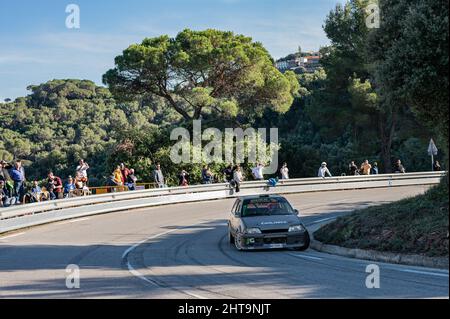 Citroën AX dans le Rally Hill Climb à Sant Feliu Codines Banque D'Images