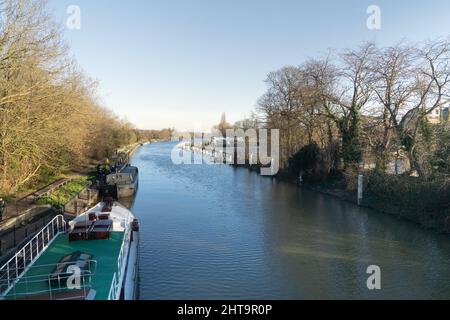 Teddington Lock, River Thames, Londres, Angleterre Banque D'Images