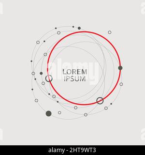 Définir l'arrière-plan abstrait du cercle de motif. Éléments de conception créatifs de forme ronde Illustration de Vecteur