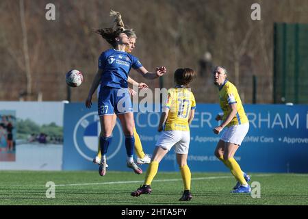 DURHAM, ROYAUME-UNI. 27th FÉVRIER lors du match de la FA Cup entre le Durham Women FC et Birmingham City au château de Maiden, Durham City, le dimanche 27th février 2022. (Credit: Mark Fletcher | MI News) Credit: MI News & Sport /Alay Live News Banque D'Images