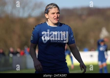 DURHAM, ROYAUME-UNI. FÉV 27th Abby Holmes de Durham Women lors du match de la coupe FA entre Durham Women FC et Birmingham City au château de Maiden, Durham City, le dimanche 27th février 2022. (Credit: Mark Fletcher | MI News) Credit: MI News & Sport /Alay Live News Banque D'Images