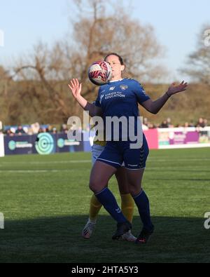 DURHAM, ROYAUME-UNI. FÉV 27th la femme de Durham Sarah Robson pendant le match de la coupe FA entre le FC Durham et Birmingham City au château de Maiden, à Durham City, le dimanche 27th février 2022. (Credit: Mark Fletcher | MI News) Credit: MI News & Sport /Alay Live News Banque D'Images