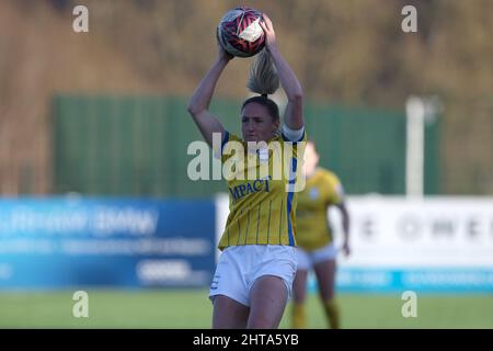 DURHAM, ROYAUME-UNI. FÉV 27th Rebecca HOLLOWAY de Birmingham City pendant le match de la FA Cup entre Durham Women FC et Birmingham City au château de Maiden, Durham City, le dimanche 27th février 2022. (Credit: Mark Fletcher | MI News) Credit: MI News & Sport /Alay Live News Banque D'Images