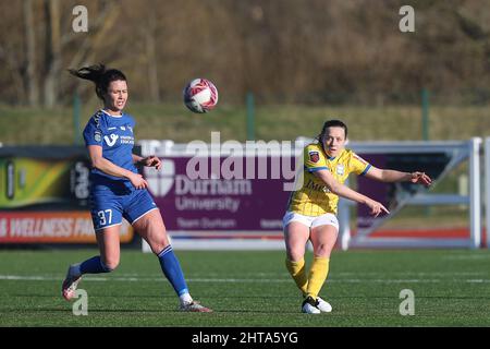 DURHAM, ROYAUME-UNI. 27th FÉVRIER lors du match de la FA Cup entre le Durham Women FC et Birmingham City au château de Maiden, Durham City, le dimanche 27th février 2022. (Credit: Mark Fletcher | MI News) Credit: MI News & Sport /Alay Live News Banque D'Images