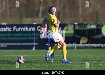 DURHAM, ROYAUME-UNI. FÉV 27th Louise QUINN de Birmingham City pendant le match de la FA Cup entre Durham Women FC et Birmingham City au château de Maiden, Durham City, le dimanche 27th février 2022. (Credit: Mark Fletcher | MI News) Credit: MI News & Sport /Alay Live News Banque D'Images