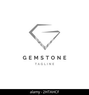 Modèle de vecteur d'inspiration pour le logo G de la lettre de gemstone Illustration de Vecteur