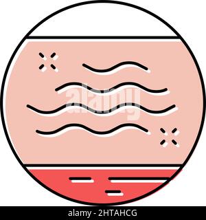 illustration vectorielle de l'icône de couleur de peau sèche Illustration de Vecteur