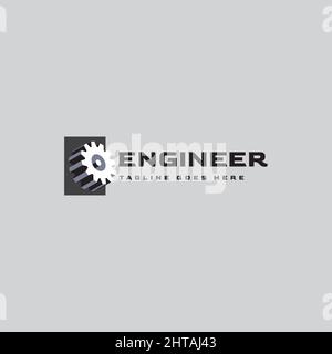 Modèle vectoriel d'inspiration avec logo Gear Illustration de Vecteur