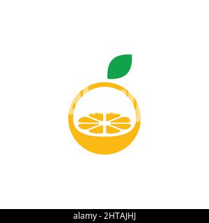 Modèle vectoriel d'illustration du logo orange fruit Illustration de Vecteur