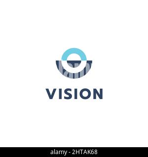 Modèle de vecteur d'inspiration pour le logo de la vision des yeux Illustration de Vecteur