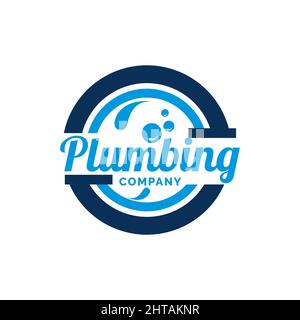 Modèle vectoriel d'inspiration pour la conception du logo de plomberie Illustration de Vecteur