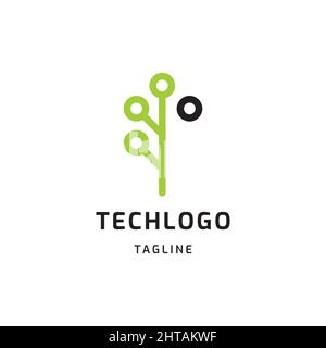 Modèle vectoriel d'inspiration de conception de logo technologique Illustration de Vecteur