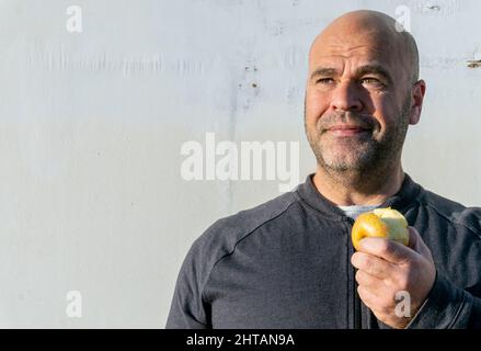 Portrait d'un homme de race blanche d'âge moyen Banque D'Images