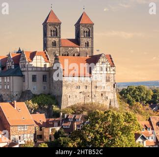 Un beau château à Quedlinburg, en Allemagne Banque D'Images