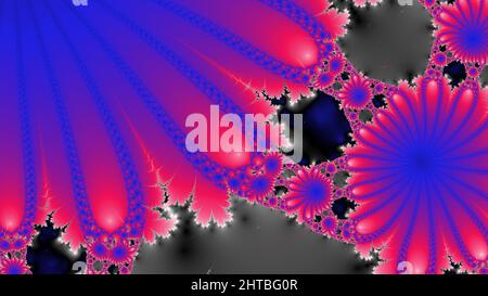 Motif ondulé abstrait avec ornements abstraits Banque D'Images