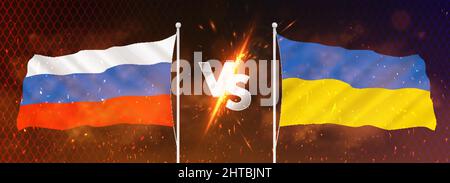 Affrontement armé entre la Russie et l'Ukraine 2022 Illustration de Vecteur