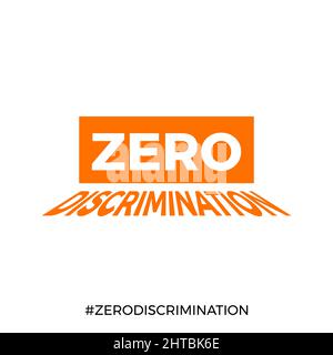 un design pour célébrer la journée zéro discrimination, mars 1st. vector Illustration de Vecteur