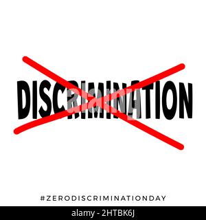 un design pour célébrer la journée zéro discrimination, mars 1st. vector Illustration de Vecteur