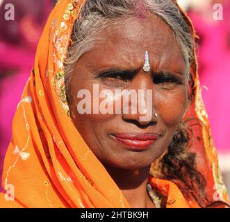 Matriarche, une femme avec un beau visage Banque D'Images