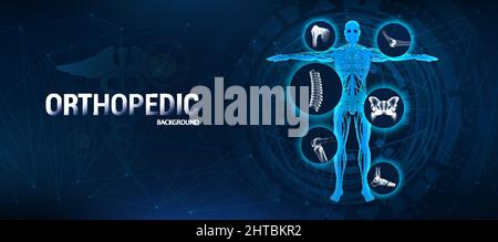 Bannière Rheumatology Medical. Vecteur orthopédique Illustration de Vecteur