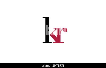 Lettres de l'alphabet initiales Monogram logo KR, RK, K et R. Illustration de Vecteur