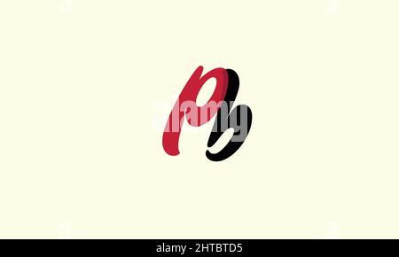 Lettres de l'alphabet initiales Monogram logo PB, BP, P et B. Illustration de Vecteur